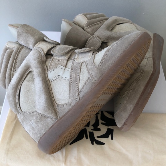 Brand new ISABEL MARANT 
bekett leather wedge sneakers - Picture 2 of 12
